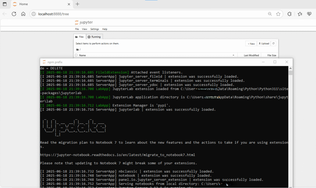 Captura de tela 2025-06-18 213952 Jupyter Notebook e seu servidor